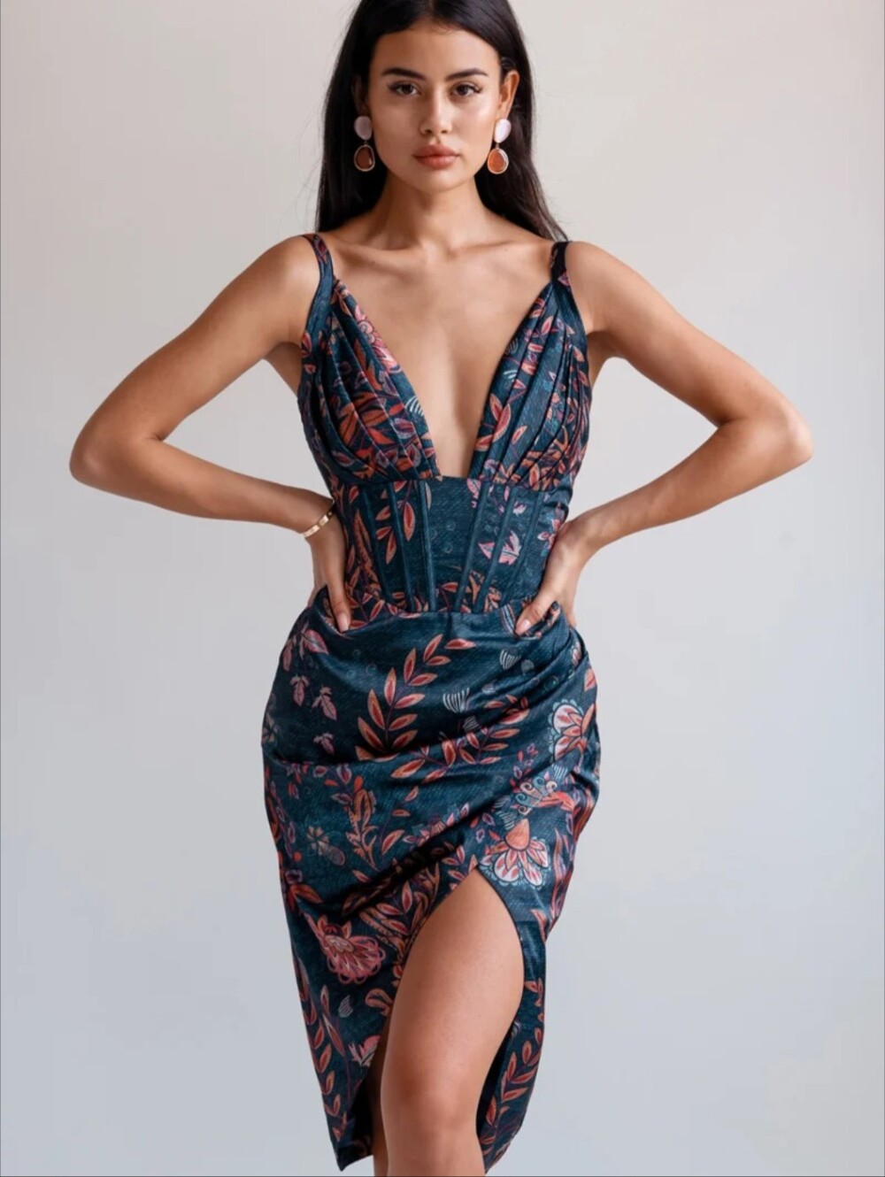 Averie Halley Draped Midi Dress